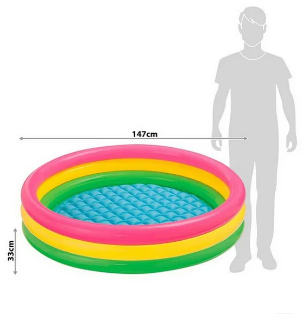 Swimming Pool 5 Feet With Hand Pump - Multi Colour