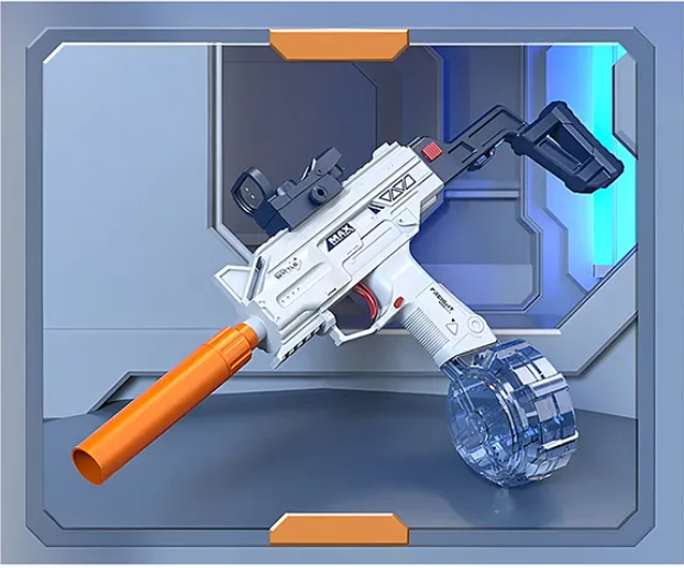 Realistic Water Gun Toys For Kids Electric UZI-SMG Water Gun Toys Repeater Automatic Water Spray Gun High Pressure Water Play Gun Toy - Multicolor