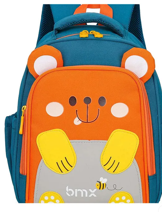 School Bags Cute Honey Bear Theme Backpack For Kids With Adjustable Straps Premium Design Bag For Kids Best For School Picnic Holidays Height 12 Inches