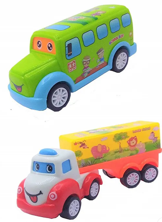 Unbreakable Mini Fun Autos Toys Friction Power Cars Set for Kids Pack of 7 Pieces Color May Vary