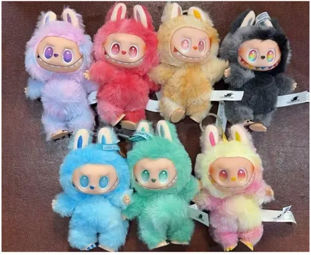 Cute Labubu Energy Monster Style Vinyl Plush Keychain Mystery Box Collectible Toy for Kids & Adults 17 cm (Pack of 1 - Color and Design May Vary)