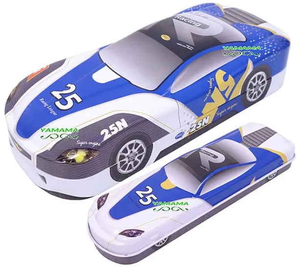 2 in 1 Super Car Metal Pencil Box for Kids Color May Vary