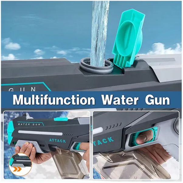 Electric water gun toy black technology repeater automatic water spray high pressure water play gun toy Electric Continuous Emission Toy summer vacation toys kids toys Summer - Multicolor