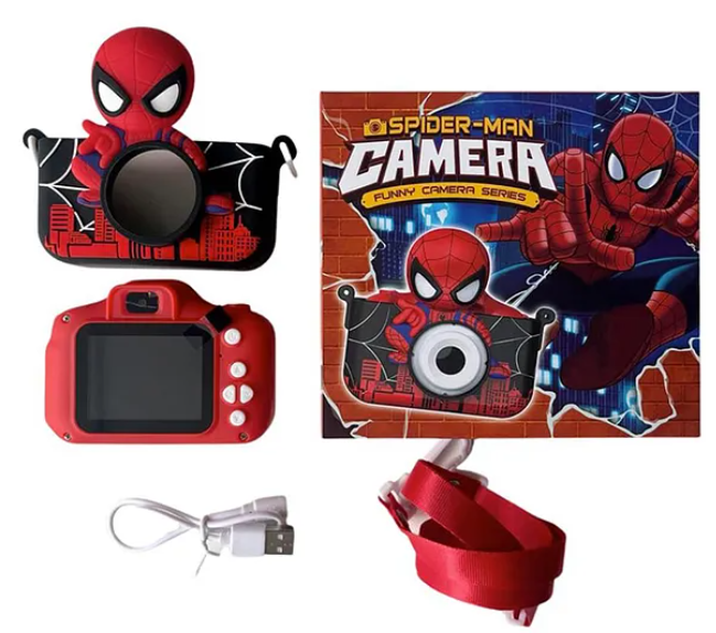 Digital Handy Portable Spiderman Camera Full HD 1080P 3.0 Screen with Inbuilt Games Children's Definition Camera Photos of Games Buoy Digital Cameras - Multicolor