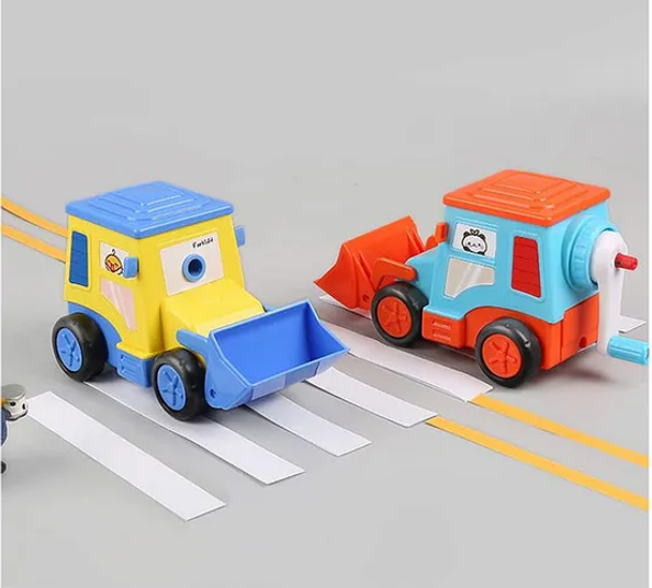 Bulldozer Shaped Table Sharpener with Moving Wheels