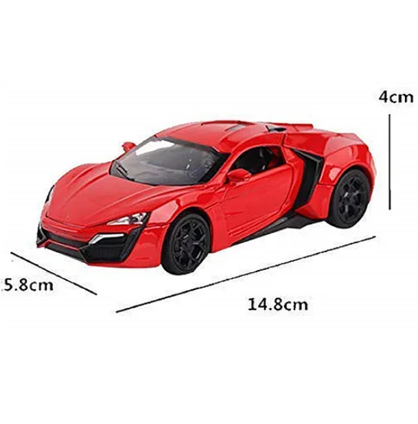 1:32 Metal Lykan Hypersport Models Pull Back Alloy Diecast Car - ( Red/Black/Blue )