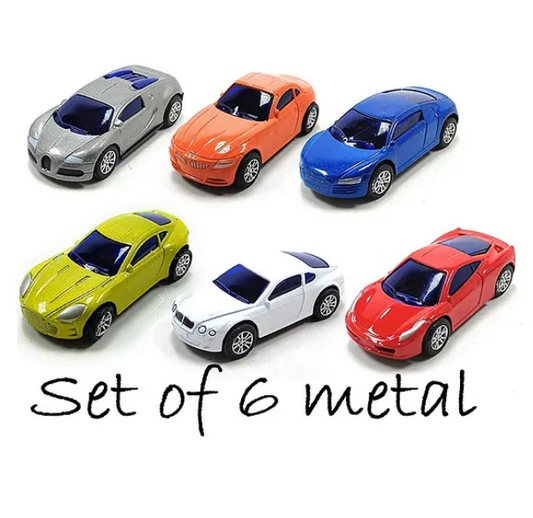 Die Cast Unbreakable Mini Alloy Metal Car Mini Series Pull Back Action Car Set of 6 Cars for Kids Pull Back Sport Car Set (Pack of 6) Color May Vary