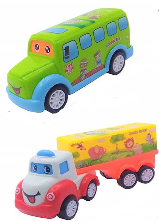Unbreakable Mini Fun Autos Toys Friction Power Cars Set for Kids Pack of 7 Pieces Color May Vary
