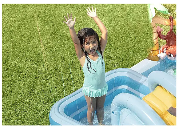 Jungle Adventure Inflatable Play Center Pool - Multicolor
