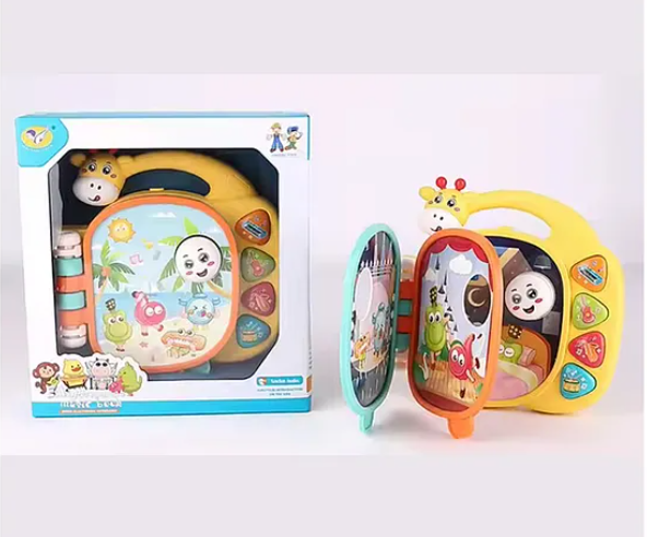 Giraffe Musical Storybook Toys With Lights And Soothing Music Fun Entertainment Kids Toys Educational Giraffe Learning Book Toy - Multicolor