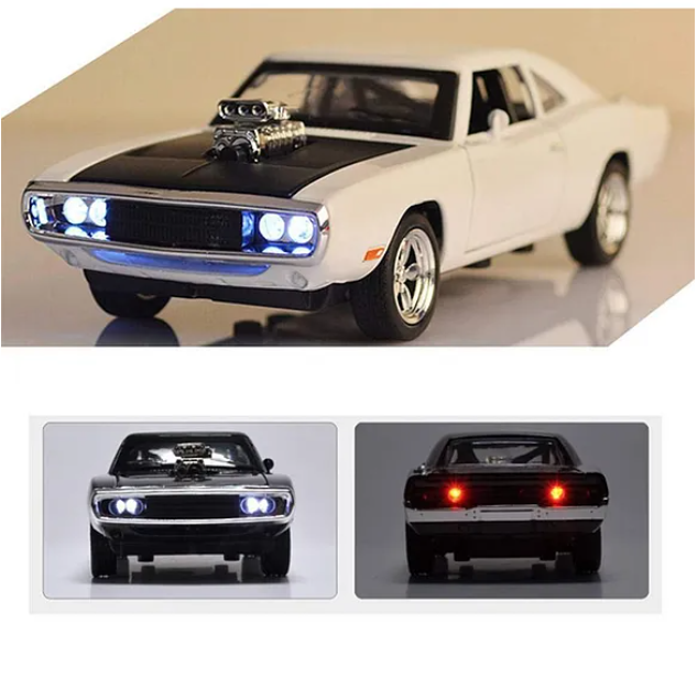 32 The Fast and The Furious Diecast Alloy Metal Dodge Charger model Classic Cars Toys - Blue/White/Black
