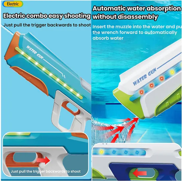 Electric water gun automatic water spray high pressure water play gun toy