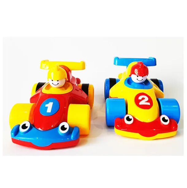 Turbo Twins Drag Racing Unbreakable Formula One Friction Power Car Toy For Kids Pack of 2 Multicolor