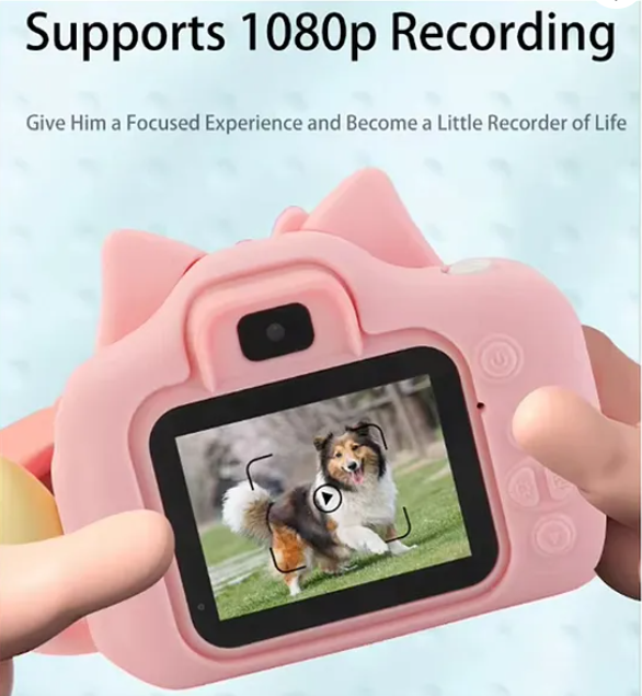 Digital Handy Portable Cute Fox Camera Full HD 1080P 2.0 Screen with Inbuilt Games - Multicolor