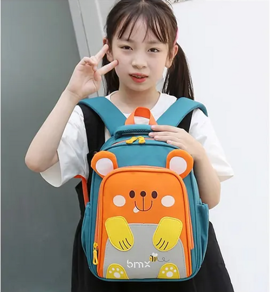 School Bags Cute Honey Bear Theme Backpack For Kids With Adjustable Straps Premium Design Bag For Kids Best For School Picnic Holidays Height 12 Inches
