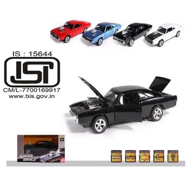 32 The Fast and The Furious Diecast Alloy Metal Dodge Charger model Classic Cars Toys - Blue/White/Black
