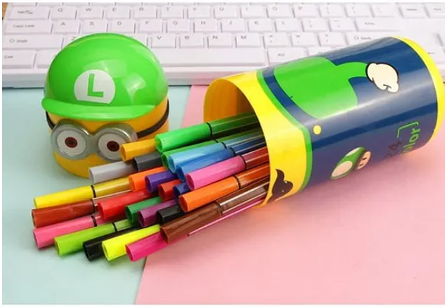 Minions Character Theme Sketch Pens Box With 12 Pens Each Superfine Nib Sketch Pens For Kids Color And Design May Vary