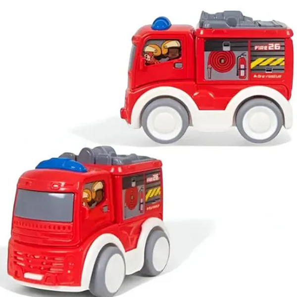 Die-cast Friction Powered City Rescue Fire Transport Car Trailer Truck Toys For Kids With Helicopter, Rescue Boat And Fire Transport Car - Multicolor