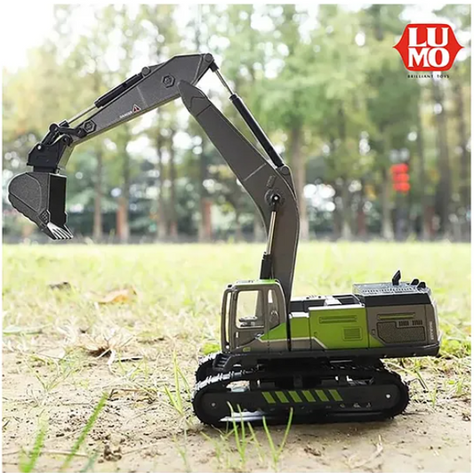 Friction Powered 360 Degree Rotating Crane Alloy Excavator Bulldozer Toys For Kids Construction Engineering Vehicle Model Kids Toys - Multicolor