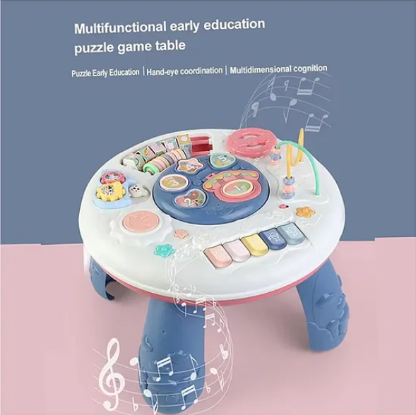 Musical Learning Table Toy Educational Musical Toy With Piano, Musical Activities Light And Sound For Kids And Babies - Multicolor