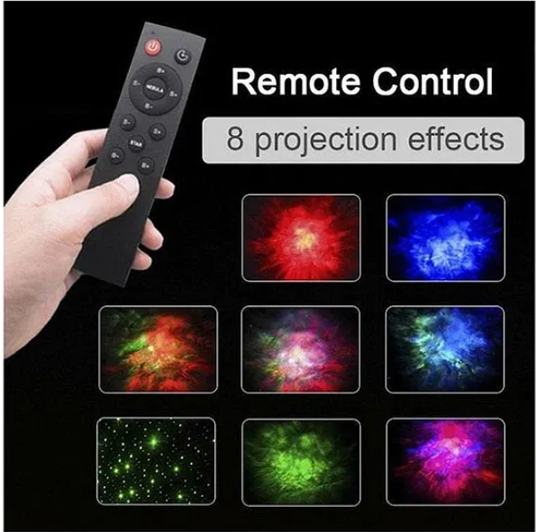 Astronaut Starry Night Light Projector Star Nebula Ceiling Sky Light Projector with Timer and Remote - Multicolor