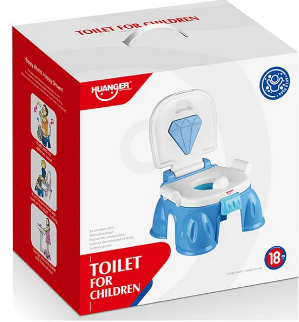 Musical Huanger Baby Potty Portable Kids Training Toilet With Music - Blue