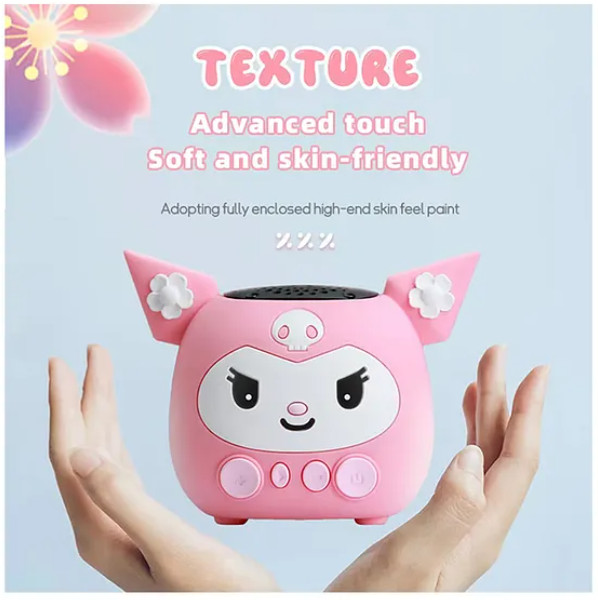 Yamama Kuromi Mini Bluetooth Speaker Cute & Portable Wireless Speaker with Powerful Sound | Kuromi Design, Compact & Travel-Friendly for Kids, Teens, and Adults- (Pack of 1 Color May Vary)