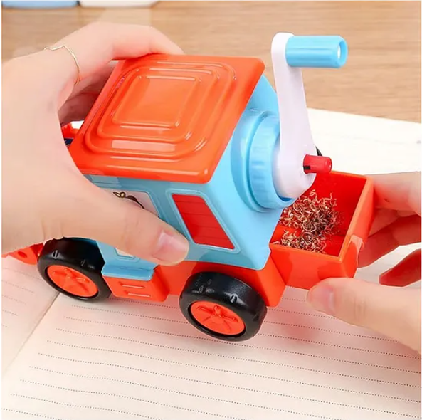 Bulldozer Shaped Table Sharpener with Moving Wheels