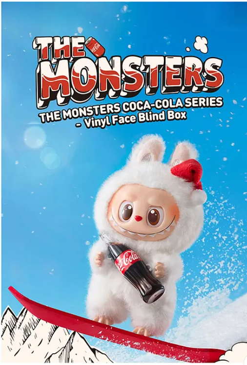 Cute Labubu Cocacola Style Vinyl Plush Keychain Mystery Box Collectible Toy for Kids & Adults (Pack of 1 - Color and Design May Vary)