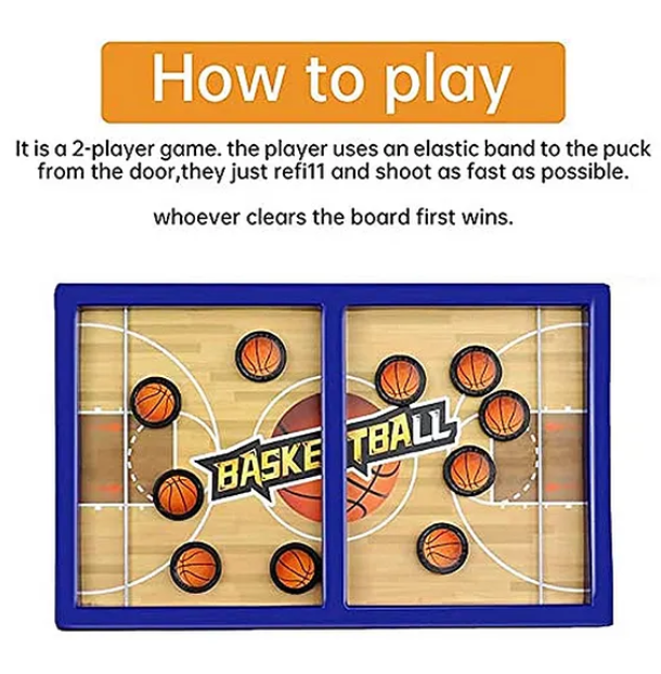 String Basket Ball Table Board Game - Multicolour