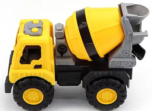 Friction Powered Construction Cement Mixer Truck Super Builder Truck Vehicle Car Toys For Kids - Multicolor