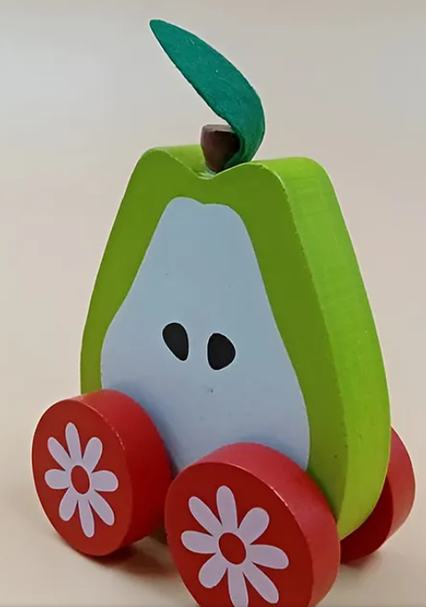 Colorful Wooden Fruits Vehicles Cars