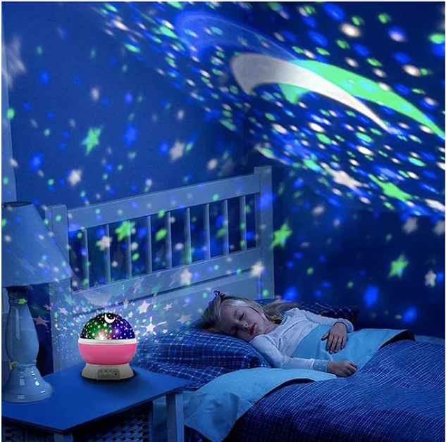 Star Master Rotating 360 Degree Moon Night Light Lamp Projector - Colour May Vary