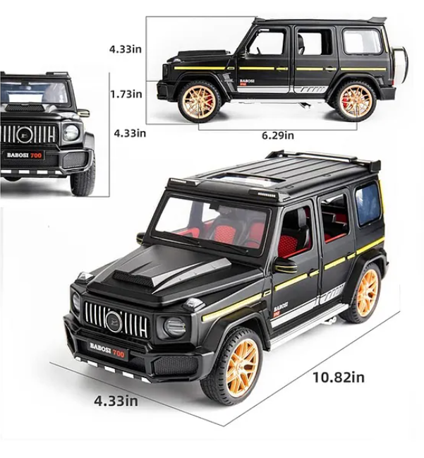 NIYAMAT Brabus 700 Mercedes-Benz G63 Benz Model Car 1:32 Exclusive Alloy Metal Pull Back Die-cast Car Diecast Metal Pullback Toy car with Openable Doors & Light Music- Colors as Per Stock