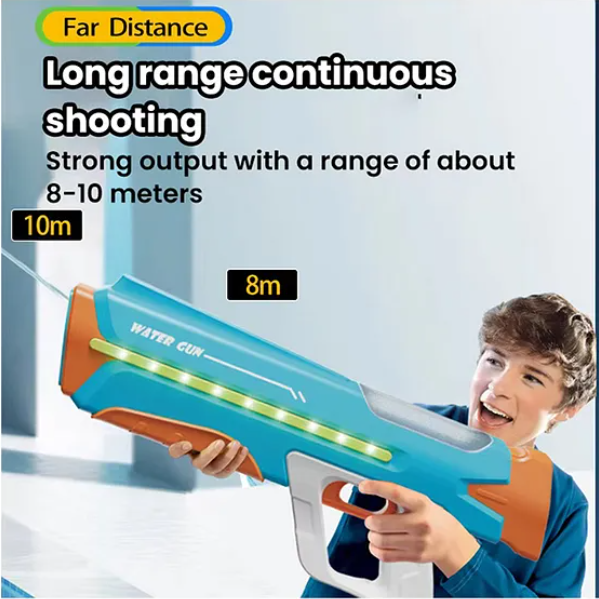 Electric water gun automatic water spray high pressure water play gun toy