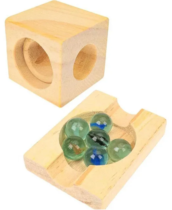 42-Piece Wooden Marble Run Block Set for Kids Fun Entertainment Educational Marble Building Blocks Toys For Kids - Multicolor