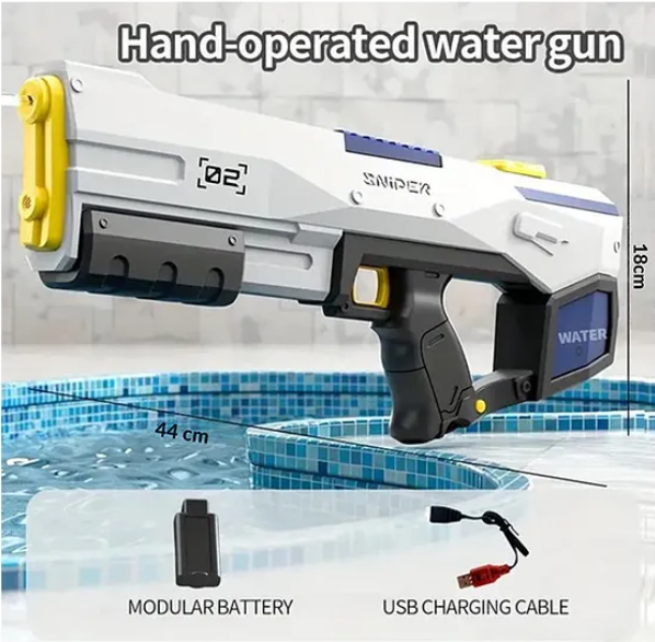 Electric water gun toy automatic water spray high pressure water play gun toy Electric Continuous Emission Toy summer vacation toys kids toys Holi water gun Toys Adult Toys Family Entertainment Toys Pool Toys - Color May Vary
