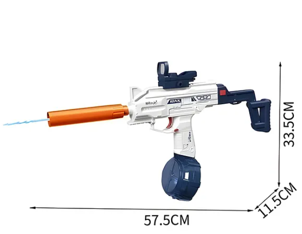 Realistic Water Gun Toys For Kids Electric UZI-SMG Water Gun Toys Repeater Automatic Water Spray Gun High Pressure Water Play Gun Toy - Multicolor