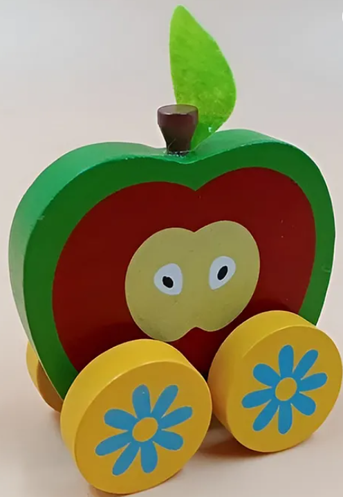 Colorful Wooden Fruits Vehicles Cars