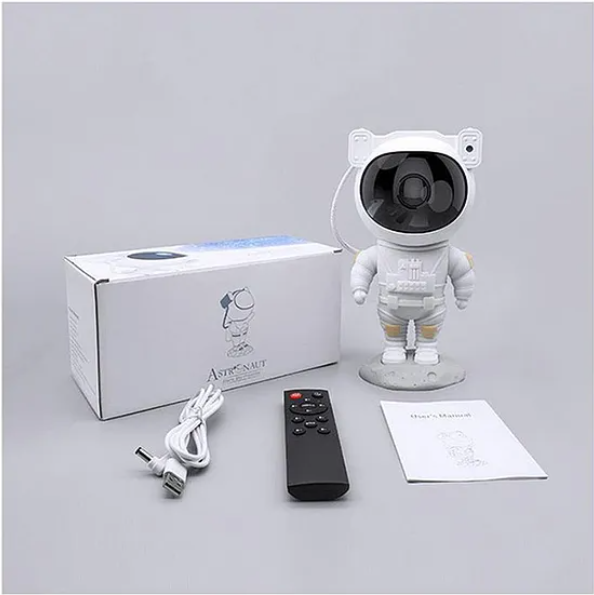Astronaut Starry Night Light Projector Star Nebula Ceiling Sky Light Projector with Timer and Remote - Multicolor