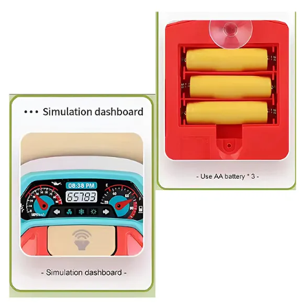 Musical Toys For Kids Multifunctional Steering Wheel Toys With Lights And Music Baby Turn And Learn Driver With Mini Steering Wheel Toys Early Learning Educational Kids Toys Driving Simulation Toy - (Pack of 1 - Color May Vary)