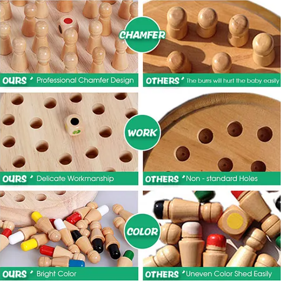 Wooden Brain Teaser With Maze Ball Board Game - Brown