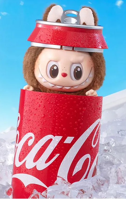 Cute Labubu Cocacola Style Vinyl Plush Keychain Mystery Box Collectible Toy for Kids & Adults (Pack of 1 - Color and Design May Vary)