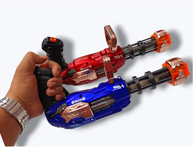 Rocky's Machine Gun Toys For Kids With Smoke Effects, Vibration, Lights & Sound Fun Entertainment Smoke Spray Gun Kids Toys (Pack of 1 Color May Vary)