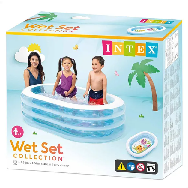 Inflatable Oval Fun Water Pool Swim Water Pool For Kids - Multicolor