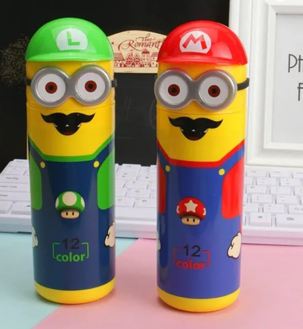 Minions Character Theme Sketch Pens Box With 12 Pens Each Superfine Nib Sketch Pens For Kids Color And Design May Vary