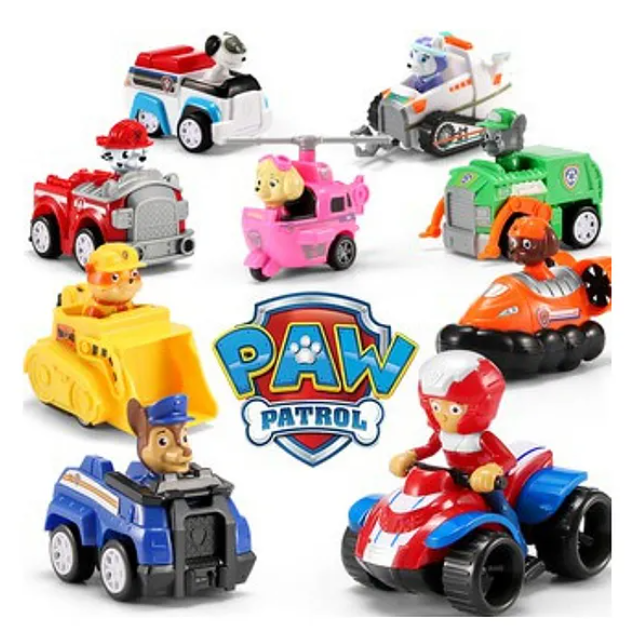 9 Pcs Dog Paw Patrol Theme Cars Toy Set Die-Cast Pull Back Cars Toys For Kids Fun Kids Engaging Dog Special Patrolling On Cars Toys - Multicolor