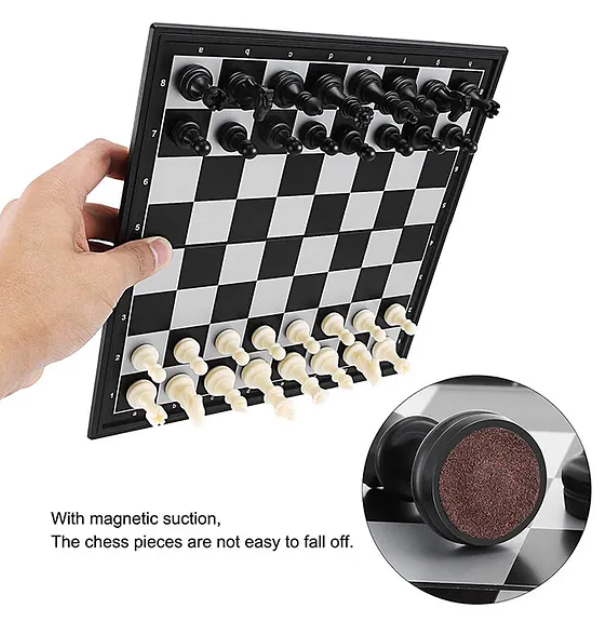 Magnetic Toys For Kids Magnetic Chess Toys For Kids Educational Kids Toys Travel Chess Set With Folding Chess Board Game For Kids And Adults High Quality Foldable Chess Game Multicolor