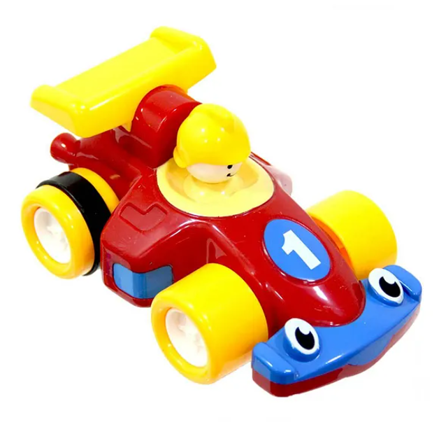 Turbo Twins Drag Racing Unbreakable Formula One Friction Power Car Toy For Kids Pack of 2 Multicolor
