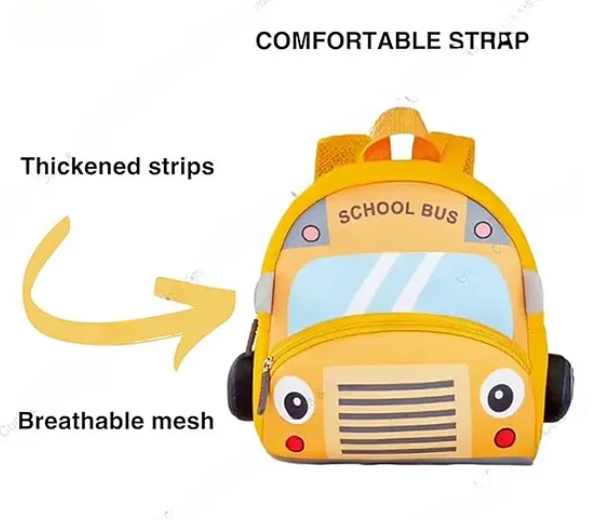 Kids Cartoon Theme School Bag Lightweight Backpack for Preschool & Nursery Kids Premium Design Bag For Kids Best For Pre School Kindergartens Picnic And Holidays - Multicolor Height 9.8 Inches